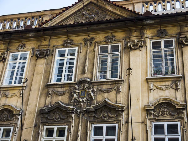 Bellissimi Dettagli Architettonici Praga Nella Repubblica Ceca Sono Molti Stili — Foto Stock