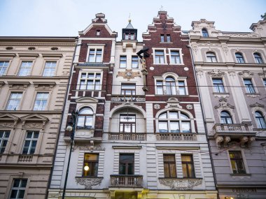 Çek Cumhuriyeti Prag'da güzel Mimari detayları. Bu harika şehirde birçok stilleri ve orijinal özellikleri vardır