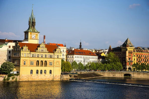 River Vltava Flows City Prague Czech Republic Vltava Longest River Stock Image