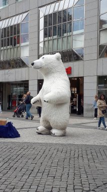 Begging comes in many forms in cities all over the world but in Prague in the Czech Republic it takes the form of huge bears of all colors,each with a person inside offering to pose with you for photos then charging inflated prices for the session