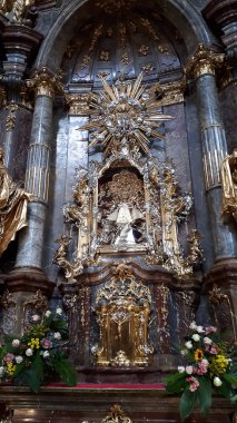 Church of Our Lady Victorious and The Infant Jesus of Prague.The famous Child Jesus of Prague statue located in the church. This Early Baroque building, dating back to 1611.The Infant Jesus has two crowns and about forty-six robes. This is the altar