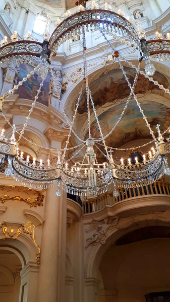 Impresionante Iglesia San Nicolás Plaza Ciudad Vieja Praga Completó 1735 — Foto de Stock