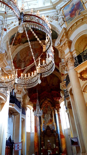 Stunning Nicholas Church Old Town Square Prague Completed 1735 Replaced — Stock Photo, Image