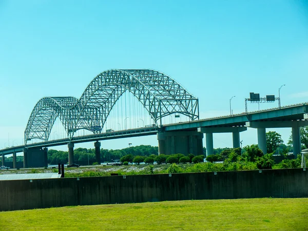 Memphis Visitors Centre Tennessee Usa Mississippi Dolly Parton Bridge Named — Foto de Stock