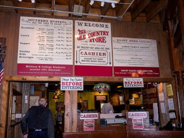 Jackson, Tennessee 'deki Tarihi Casey Jones Home & Railroad Müzesi' nde bir kafe.