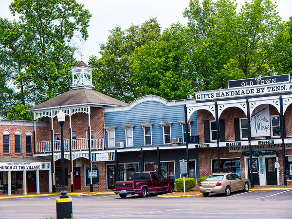 The shops and cafes at the Historic Casey Jones Home & Railroad Museum in Jackson, Tennessee