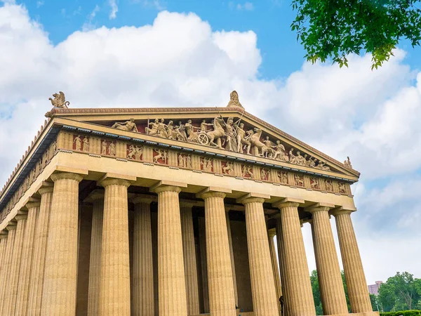 Atina Partenon Tapınağı Nın Nashville Tennessee Deki Parktaki Betonun Tam — Stok fotoğraf