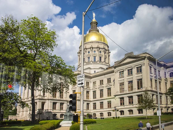 Frumoasa Clădire Capitală Cupola Aur Din Atlanta Georgia Usa Atlanta — Fotografie, imagine de stoc