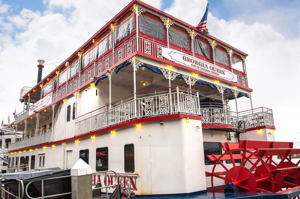 Old Paddle Steamer River Boats Now Earn Keep Tourist Attractions — Stock Photo, Image