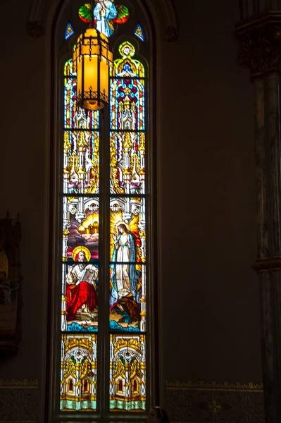 Die Neugotische Kathedrale Johannes Der Täufer Savannah Georgia Ist Bekannt — Stockfoto