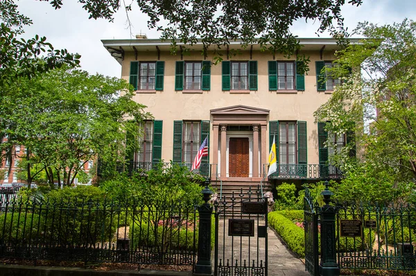 Savannah Georgië Staat Bekend Zijn Gemanicuurde Parken Paardenkoetsen Sierlijke Antebellum — Stockfoto