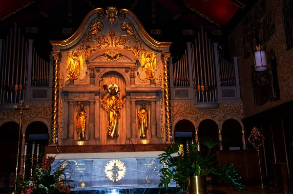 Altar Pequena Catedral Santo Agostinho Flórida Nos Eua Cidade Santo — Fotografia de Stock