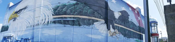 Огромная Фреска Лысым Орлом Здании Орландо Штат Флорида Которая Буквально — стоковое фото