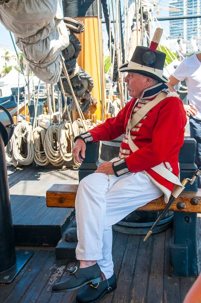 Reenactors Sailing Ship Festival Sail Hafen Von San Diego Kalifornien — Stockfoto