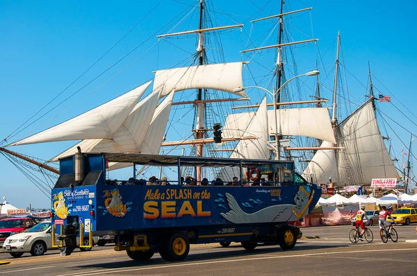 Vysoká Plachetnice Přístavu San Diego Kalifornie Usa — Stock fotografie