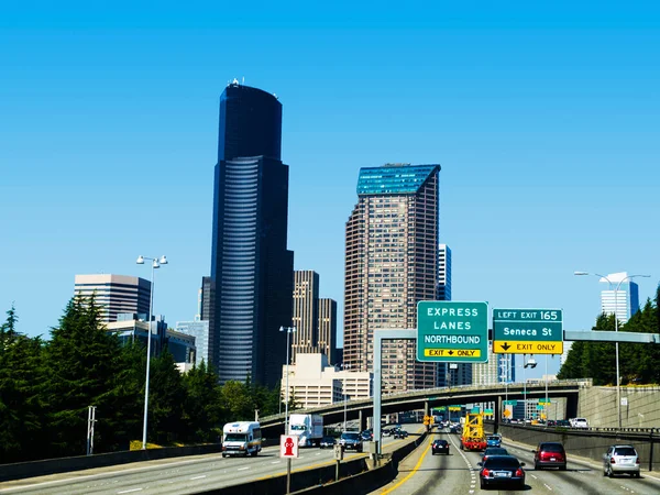 City Skyline Seattle Washington Usa Seattle Puget Sound Became Commercial — Stock Photo, Image