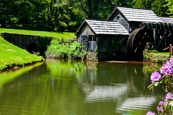 Mabry Mill was a grist mill  grinding grain into flour on the Blue Ridge Parkway in Virginia. It now a textile and museum and it is one of the most photographed places in America, but I was taken by the simplicity and calmness of this timeless place