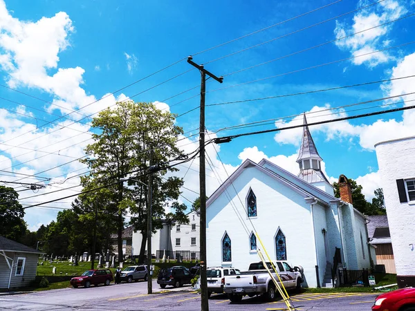 Vit Kyrka Lewisburg West Virginia Usa — Stockfoto