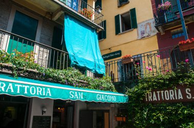 Lombardy, Kuzey İtalya, Avrupa 'daki Como Gölü üzerindeki büyüleyici Bellagio Kasabası. Adı 