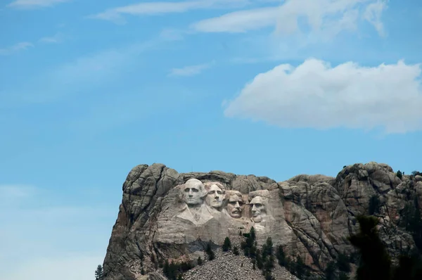 Mount Rushmore Nemzeti Emlékmű Egy Szobor Faragott Gránit Arcát Mount — Stock Fotó