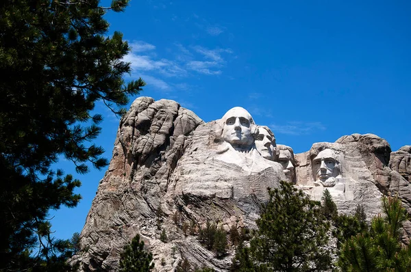 Mount Rushmore National Memorial Ist Eine Skulptur Die Die Granitwand — Stockfoto
