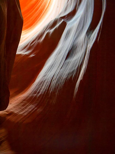 Antelope Canyon Formó Por Erosión Piedra Arenisca Navajo Principalmente Debido — Foto de Stock