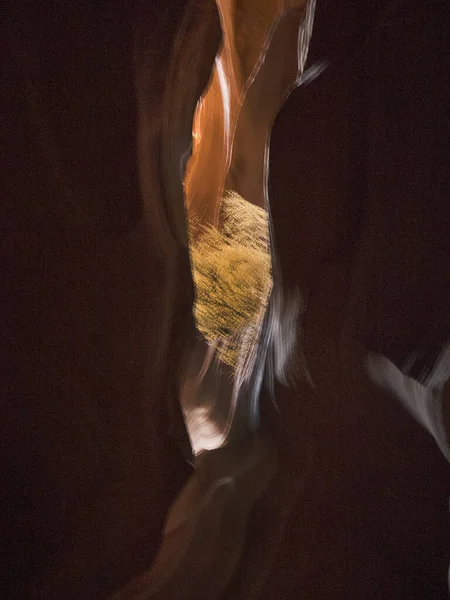 Explorando Maravilhas Naturais Antelope Canyon Desfiladeiro Arenito Esculpido Através Eras — Fotografia de Stock