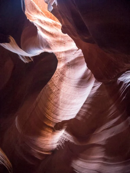 Antelope Canyon Természeti Csodáinak Felfedezése Egy Homokkő Rés Kanyon Melyet — Stock Fotó