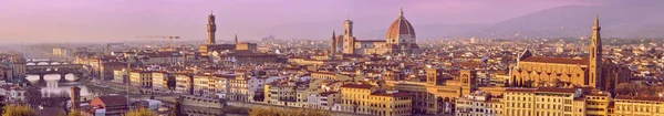 Красивий Панорамний Знімок Флоренції Площі Мікеланджело — стокове фото
