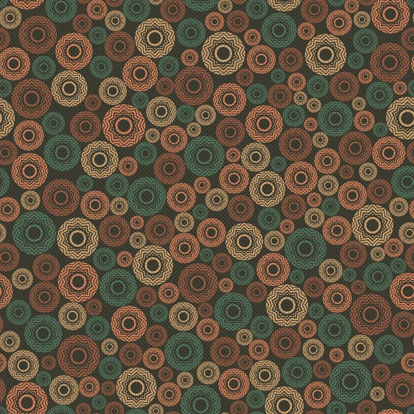 Vintage Geometric Seamless Pattern Elements Shape Located Dark Green Background — Stock Vector