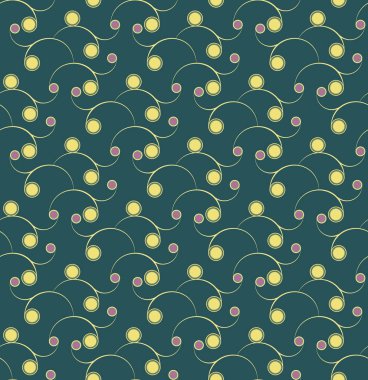 Dikişsiz desen, arka plan. Basit şekiller yeşil zemin üzerine. Grafik tasarım öğesi.