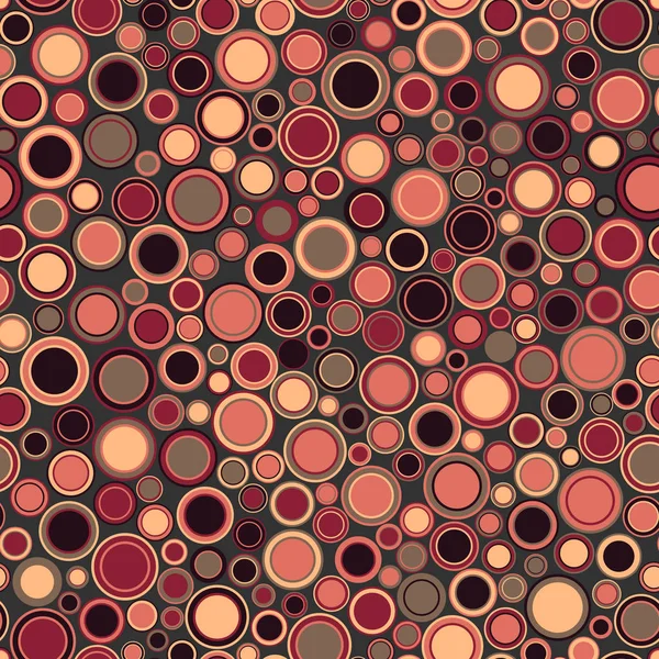 Padrão Sem Costura Consiste Figuras Geométricas Com Forma Redonda Cor — Vetor de Stock