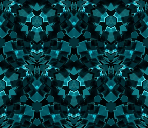 Kaléidoscope Motif Sans Couture Fond Composé Formes Abstraites Colorées Utile — Image vectorielle