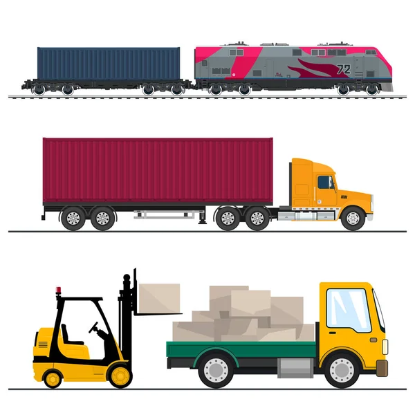 Dodávky a dopravy zboží — Stockový vektor