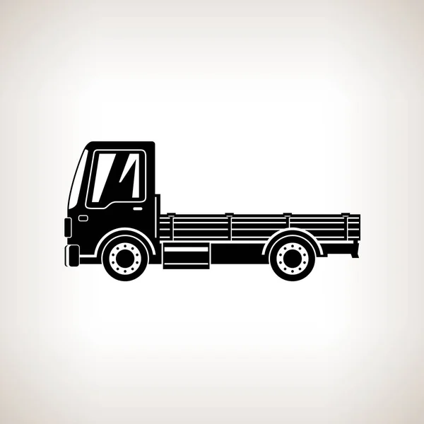Μίνι φορτηγό σιλουέτα χωρίς φορτίο που έχουν απομονωθεί — Διανυσματικό Αρχείο