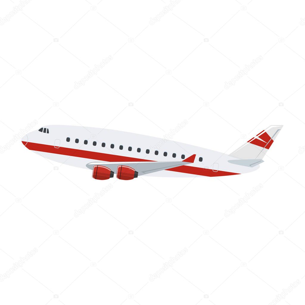 Plane Isolated on White