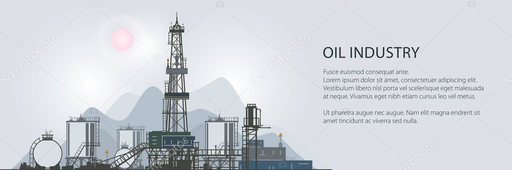 Oil Drilling Rig, Banner