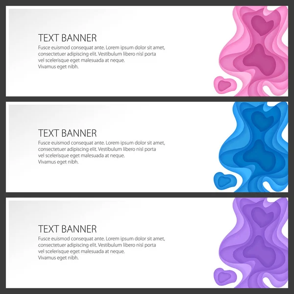 Ensemble de bannières abstraites à dégradé coloré — Image vectorielle