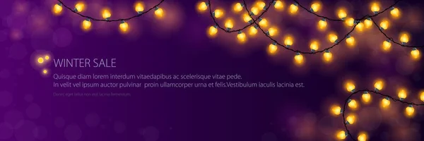 Festival altın parlayan çelenk ile banner