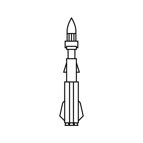 Offensive Missile Carrying Warhead — Stock Vector