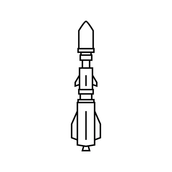 Silhouette Military Rocket — Stock Vector