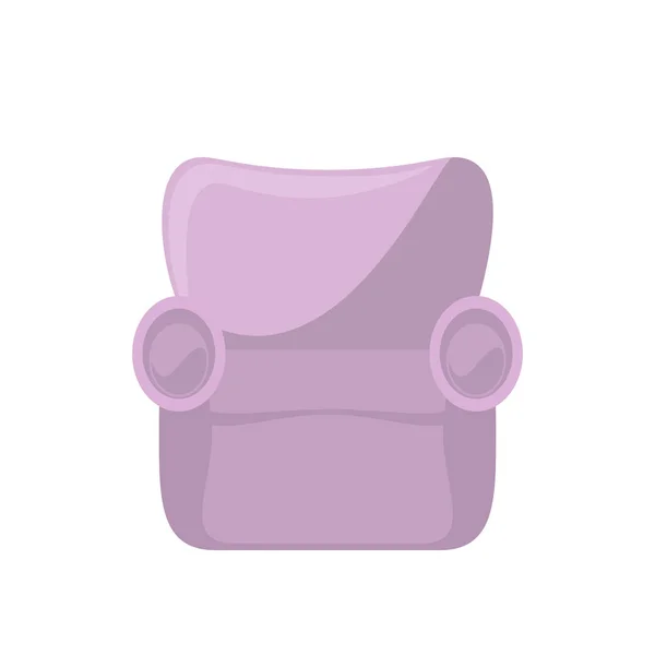 Pink armchair isolated on white — Stock Vector