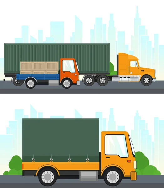 Set of Transportation and Logistics Services — Stock Vector