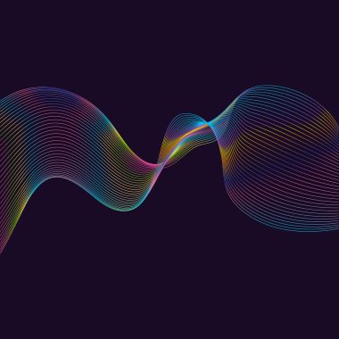 Renkli dalgalarla soyut arkaplan