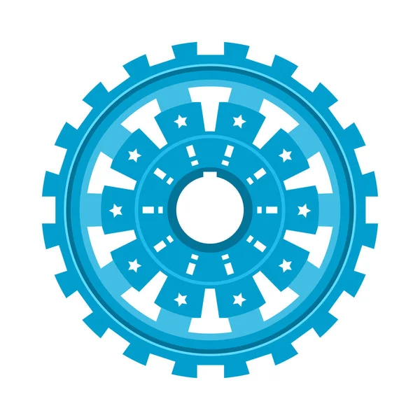 Blue gear wheel or cog — Stock Vector