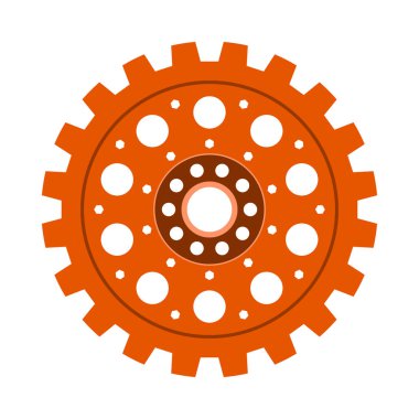 Turuncu dişli tekerlek veya dişli