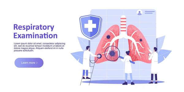 Concepto Neumología Neumología Examen Tratamiento Del Sistema Respiratorio Inspección Interna — Archivo Imágenes Vectoriales