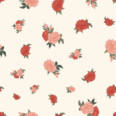 turuncu şakayık yaprağı dağınık fildişi arkaplan tasarımı