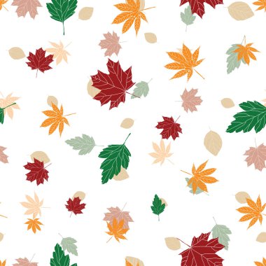 Sonbahar yaprağıyla kusursuz desen, soyut yaprak dokusu tasarımı