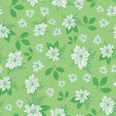 Noktalı Noel deseni, puantiyeli, kutsal, ökseotu ve puantiyeli böğürtlen